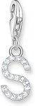 THOMAS SABO Kettenanh&auml;nger Thomas Sabo Damen-Charm 925er Silber Zirkonia