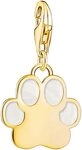 THOMAS SABO Charm-Einh&auml;nger Hundepfote mit wei&szlig;er Kaltemaille