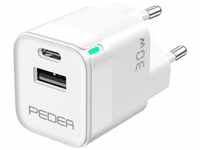PEDEA Dual Mini Reiselader 30W USB-C (PD) USB-Ladegerät (6 7 A02 A14 A54 S21...