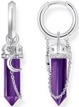 THOMAS SABO Single-Ohrstecker Thomas Sabo Creolen mit imitiertem Amethyst