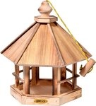 dobar Vogelhaus Vogelhaus sechseckig zum Aufh&auml;ngen, geflammt