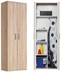 mokebo Mehrzweckschrank Der Lange (60x180 cm, mit Staubsaugerfach) Besenschrank,