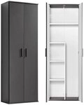 mokebo Mehrzweckschrank Der Lange (60x180 cm, mit Staubsaugerfach) Besenschrank,