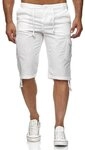 Reslad Leinenhose Reslad Leinen Cargo Shorts M&auml;nner Strandhose Herren Leinenhose 3/4