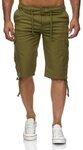 Reslad Leinenhose Reslad Leinen Cargo Shorts M&auml;nner Strandhose Herren Leinenhose 3/4