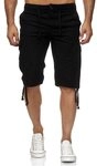 Reslad Leinenhose Reslad Leinen Cargo Shorts M&auml;nner Strandhose Herren Leinenhose 3/4