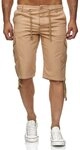 Reslad Leinenhose Reslad Leinen Cargo Shorts M&auml;nner Strandhose Herren Leinenhose 3/4