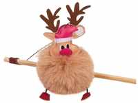 CanadianCat Spielangel Plüsch Rudolph beige