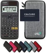 CASIO Taschenrechner fx-87DE X ClassWiz inkl. WYNGS Schutztasche Hellgrau