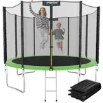 Kinetic Sports Gartentrampolin SALTO PLUS, &Oslash; 305 cm, Komplett-Set mit Leiter,
