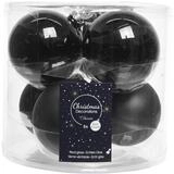 Kaemingk Christbaumschmuck, Weihnachtskugeln Glas 8cm 6 St&uuml;ck - Schwarz