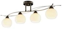 Lindby Deckenleuchten Leanda, Glas Bronze IP20, 4 x 40 W