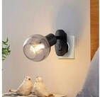 Lindby Wandleuchte Lioma, Metall, Schwarz IP20, 1 x 4 W LED