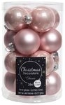 Kaemingk Weihnachtsbaumkugel Weihnachtsbaumkugeln Glas &Oslash; 3,5 cm 16 St&uuml;ck rosa