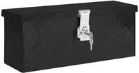 vidaXL Werkzeugbox Aufbewahrungsbox Schwarz 50x15x20,5 cm Aluminium (1 St)