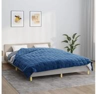 vidaXL Gewichtsdecke, Therapiedecke Blau 200x200 cm 13 kg Stoff