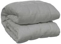 vidaXL Bett&uuml;berwurf Gewichtsdecke Grau 200x200 cm 13 kg Stoff