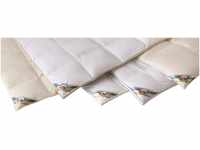 Ribeco Betten-Set Überraschungspaket silberweiß Ente 200x200 cm weiß warm...