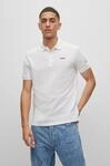 Poloshirt HUGO "Donos", Herren, Gr. L, wei&szlig; (open wei&szlig;120), Piqu&eacute;, Obermaterial: