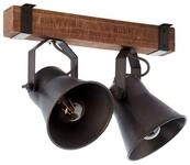 Brilliant Deckenstrahler Plow, ohne Leuchtmittel, Spotbalken 2flg schwarz stahl