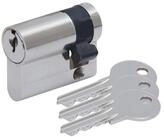 BASI Schlie&szlig;zylinder Bauzylinder f&uuml;r Baustellen, (Packung), Doppelzylinder 30/30