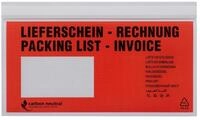 Versandtasche Dokumentenversandtaschen DINlang Lieferschein/Rechnung VE=500...