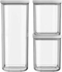 Mepal Vorratsdose Aufbewahrungsbox Set 3-teilig: 2x1000 ml, 1x2000 ml, wei&szlig;, SAN/PE,
