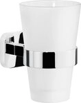 tesa Zahnputzbecher tesa Zahnputzbecher Elegaant Metall und Milchglas