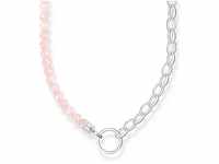 THOMAS SABO Collier Kette für Charms Silber und Rosafarbene Beads