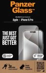 PanzerGlass Displayschutzglas iPhone 15 Pro, vollfl&auml;chig mit...