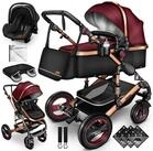 KIDUKU Kombi-Kinderwagen KIDUKU&reg; 3 in 1 Kombi-Kinderwagen Buggy Reisebuggy inkl.