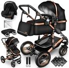 KIDUKU Kombi-Kinderwagen KIDUKU&reg; 3 in 1 Kombi-Kinderwagen Buggy Reisebuggy...