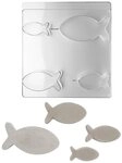 Rayher Modellierwerkzeug Gie&szlig;form Fische, 4 Gr&ouml;&szlig;en