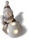 Lemodo Weihnachtsfigur Weihnachtsdeko f&uuml;r au&szlig;en, Schneemann mit LED