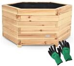 holz4home&reg; Pflanzk&uuml;bel 6-eckig aus Tannenholz I Outdoor Blumenk&uuml;bel f&uuml;r...