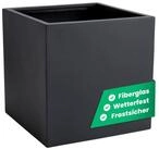 VIVANNO Pflanzk&uuml;bel Fiberglas BLOCK W&uuml;rfel - Anthrazit Matt (1 St), 30x30x30...