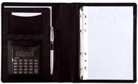 Alassio&reg; Schreibmappe Ringbuchmappe Benaco I A5 Lederimitat schwarz