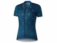 Shimano Radtrikot Short Sleeve Zip Jersey W's SAGAMI blau