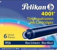 Pelikan F&uuml;llhalter Tintenpatrone 4001 blau-schwarz VE=6 St&uuml;ck