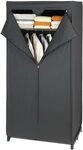 WENKO Stoffschrank Modell Deep Black mit Kleiderstange, Ablage & Rei&szlig;verschluss,