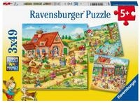 Ravensburger Puzzle Ravensburger Kinderpuzzle - Ferien auf dem Land - 3x49 Teile