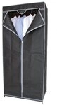 Spetebo Stoffschrank Stoff Kleiderschrank dunkelgrau - 160 x 70 cm