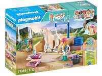 Playmobil® Konstruktions-Spielset Isabella & Lioness mit Waschplatz (71354),...