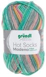 Gr&uuml;ndl Sockenwolle Hot Socks Madena H&auml;kelwolle, 100 g 4-f&auml;dig