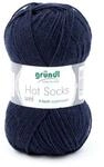 Gr&uuml;ndl Gr&uuml;ndl Wolle Hot Socks uni 50 g marine H&auml;kelwolle