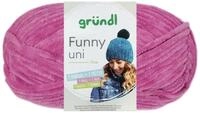 Gr&uuml;ndl Funny Chenille Wolle uni einfarbig zum Stricken H&auml;keln, Chenillegarn