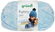 Gr&uuml;ndl Funny Chenille Wolle uni einfarbig zum Stricken H&auml;keln, Chenillegarn