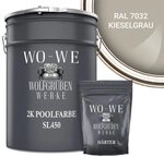 WO-WE Lack 2K Poolfarbe Poolbeschichtung Schwimmbadfarbe SL450, 2,5-20Kg,