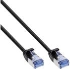Inline InLine&reg; Patchkabel slim, U/FTP PiMf, Cat.6A, schwarz, 1m LAN-Kabel