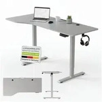 Juskys Schreibtisch Office Stand, 160 x 75 cm, elektrisch verstellbar,